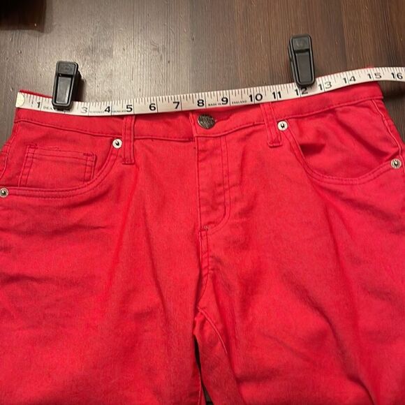 Hybrid & Company Stretch Capri Jeans Red Juniors Size 11 - Picture 10 of 11